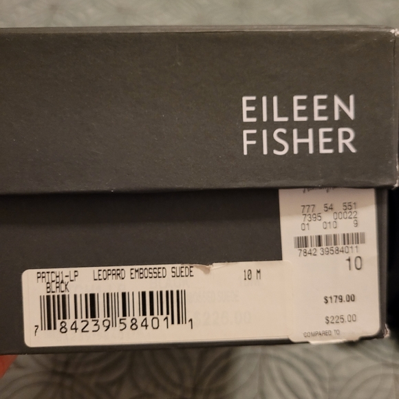 Eileen Fisher Embossed Leopard Suede Wedges 10 - Picture 10 of 10